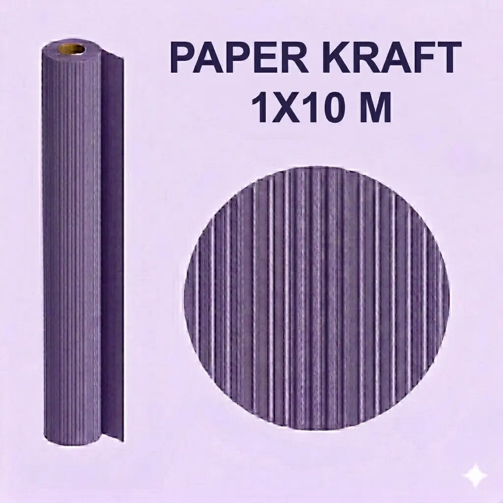PAPEL KRAFT VIOLETA ROLLO 1x10M 65G