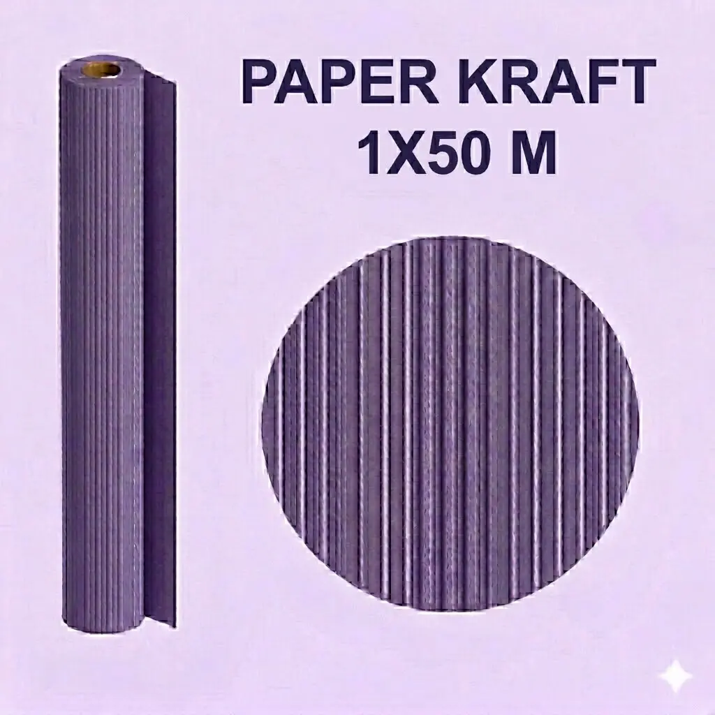 PAPEL KRAFT VIOLETA ROLLO 1x50M 65G