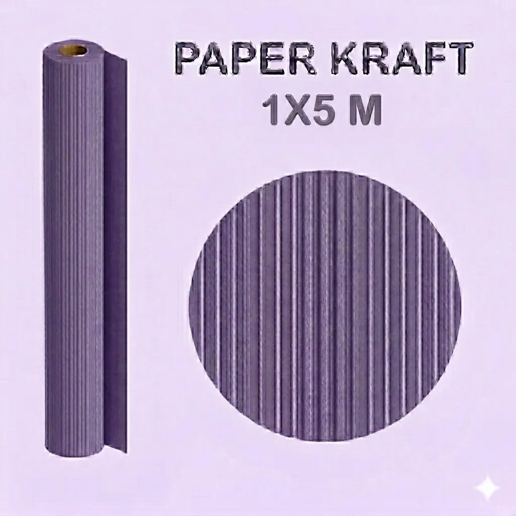 PAPEL KRAFT VIOLETA ROLLO 1x5M 65G