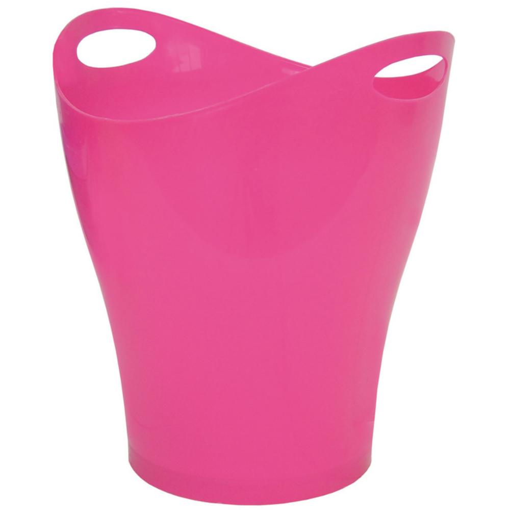 PAPELERA MAKRO PLASTICO OVAL ROSA