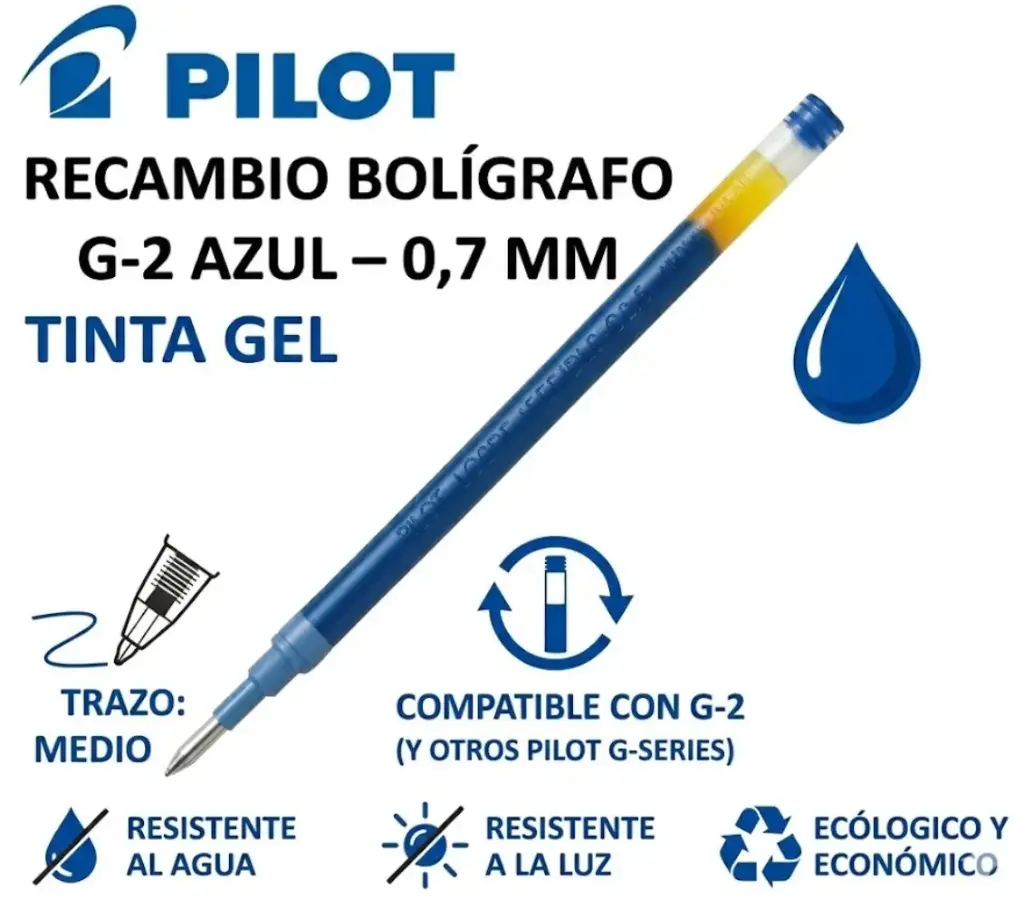RECAMBIO BOLÍGRAFO G-2 AZUL