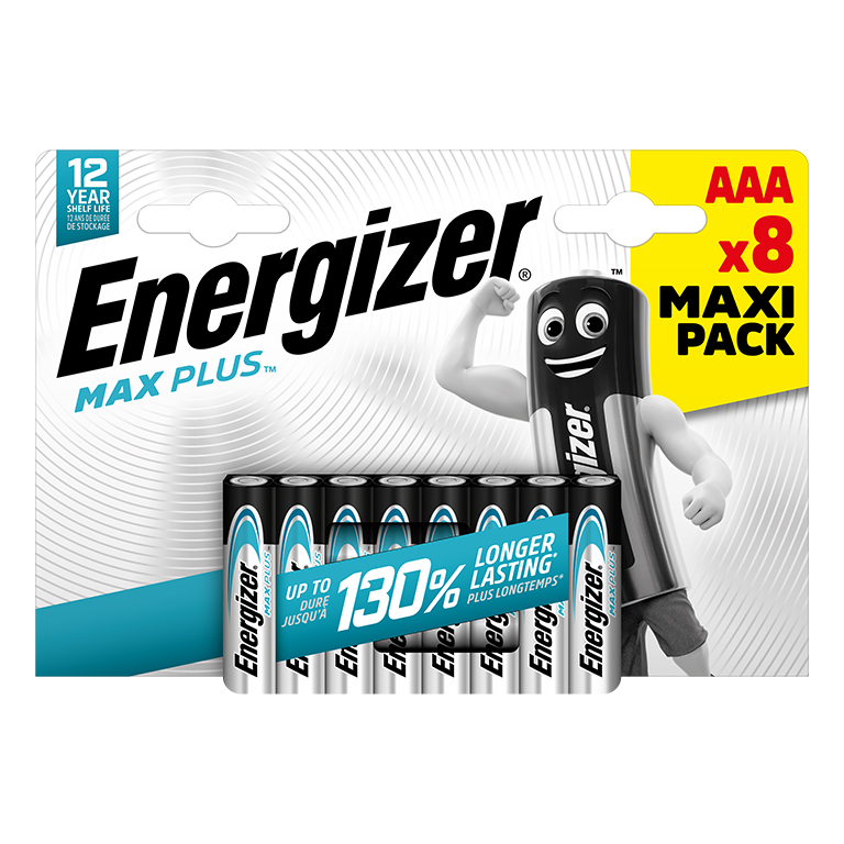 PILAS ENERGIZER MAX PLUS AAA LR03 8 UNIDADES MAXI PACK