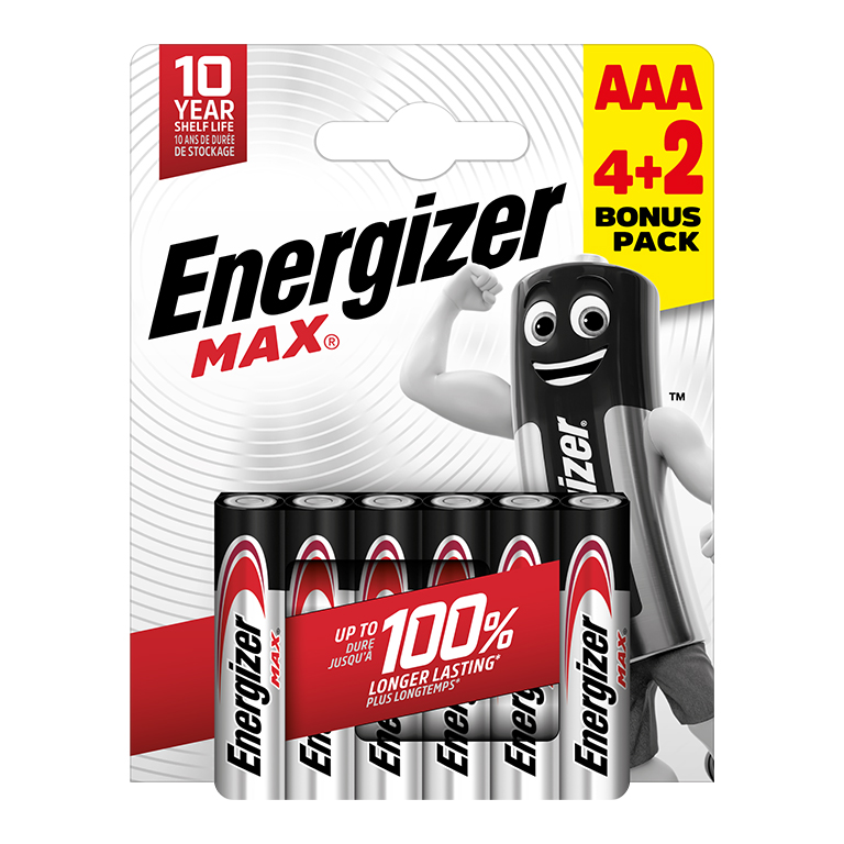 PILAS ENERGIZER MAX POWER AAA LR03 6 UNIDADES