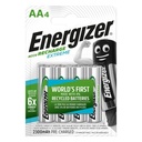 PILAS RECARGABLES ENERGIZER AA NI-MH 1.2V 2300mAh 4 UNIDADES