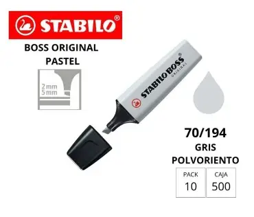 MARCADOR FLUORESCENTE STABILO BOSS 70–GRIS POLVORIENTO