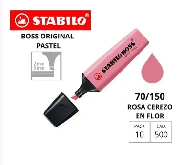 MARCADOR FLUORESCENTE STABILO BOSS 70–ROSA CEREZO EN FLOR