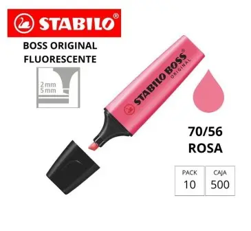 MARCADOR FLUORESCENTE STABILO BOSS 70–ROSA