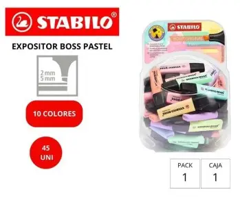 MARCADOR FLUORESCENTE STABILO BOSS BOMBONERA 60 UDS