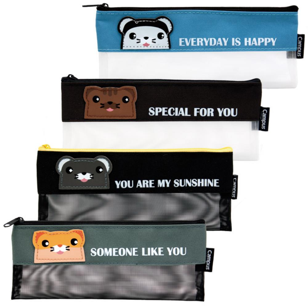 PORTATODO CAMPUS 1 CREMALLERA TRANSPARENTE