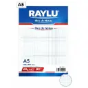 BLOC NOTAS MICROPERFORADO RAYLU A5 60 GRAMOS 80 HOJAS CUADRICULA 4 MM