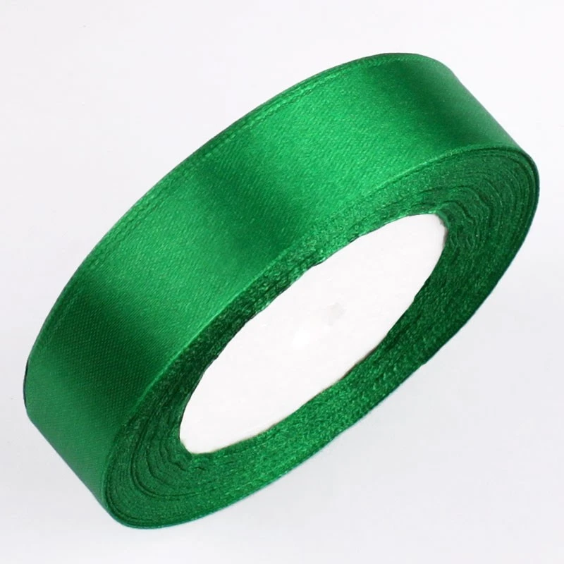 CINTA DE RASO VERDE 20MM×22M SATINADO