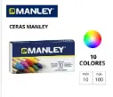 CERAS MANLEY ESTUCHE 10 COLORES SURTIDOS 