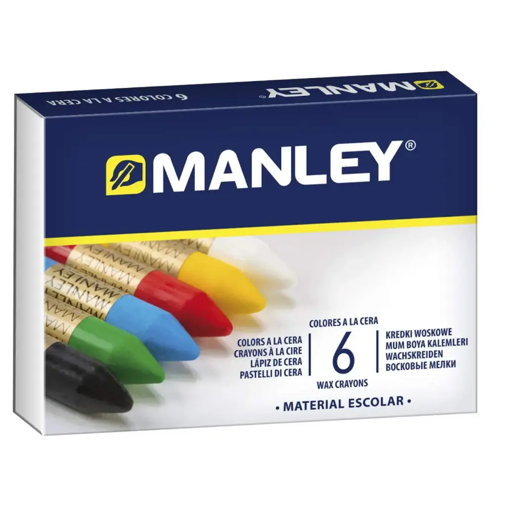 CERAS MANLEY ESTUCHE 6 COLORES SURTIDOS 