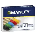 CERAS MANLEY ESTUCHE 6 COLORES SURTIDOS 