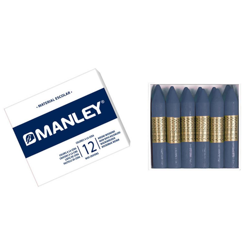 CERAS MANLEY Nº18 AZUL ULTRAMAR ESTUCHE 12 UNICOLOR