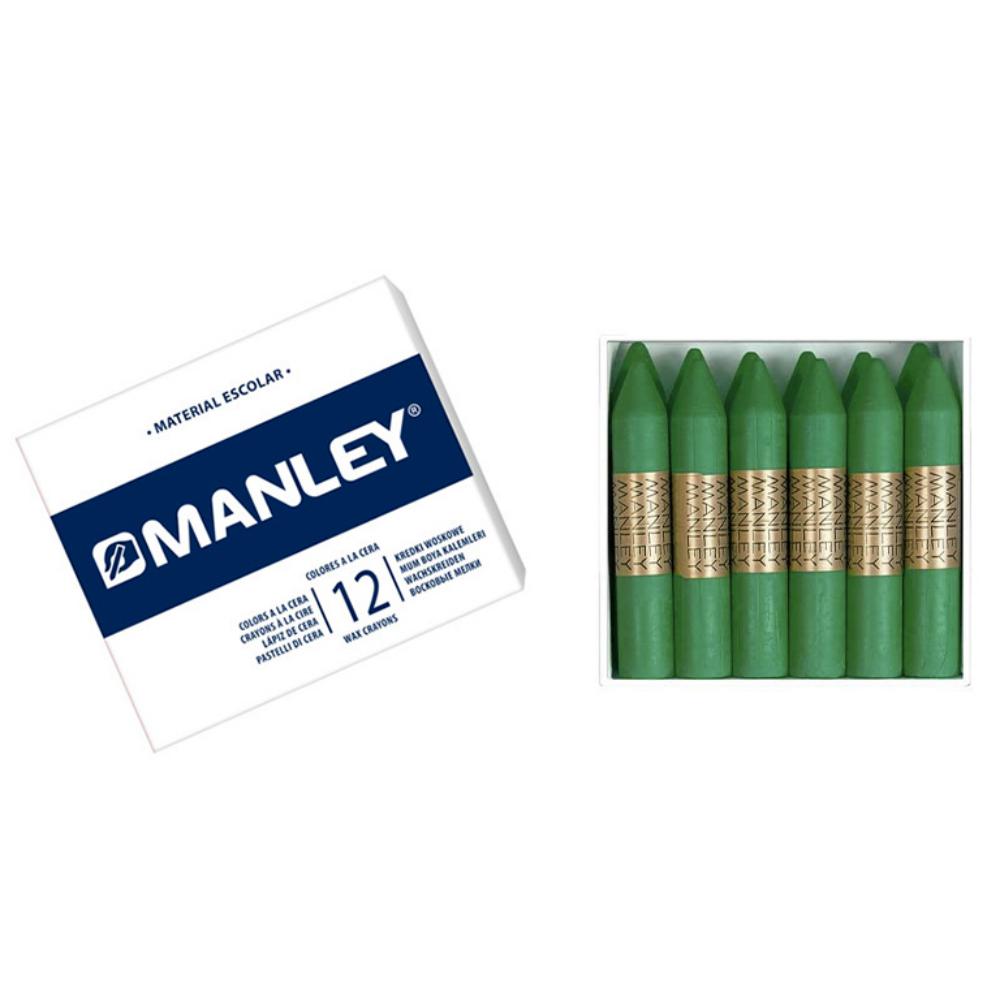 CERAS MANLEY Nº24 VERDE TURQUESA ESTUCHE 12 UNICOLOR