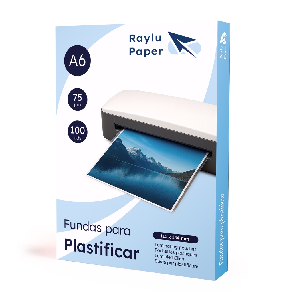FUNDAS PLASTIFICAR A6 75 MICRAS RAYLU 100UDS