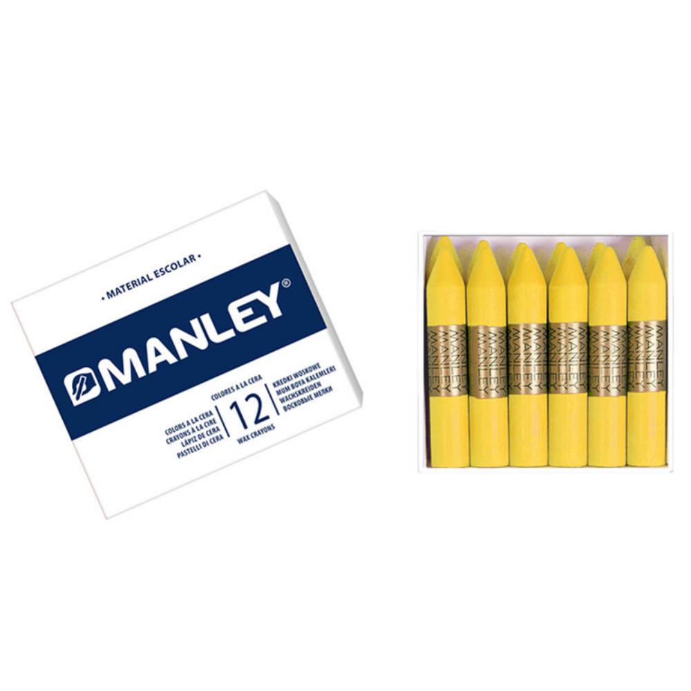 CERAS MANLEY Nº4 AMARILLO CLARO ESTUCHE 12 UNICOLOR