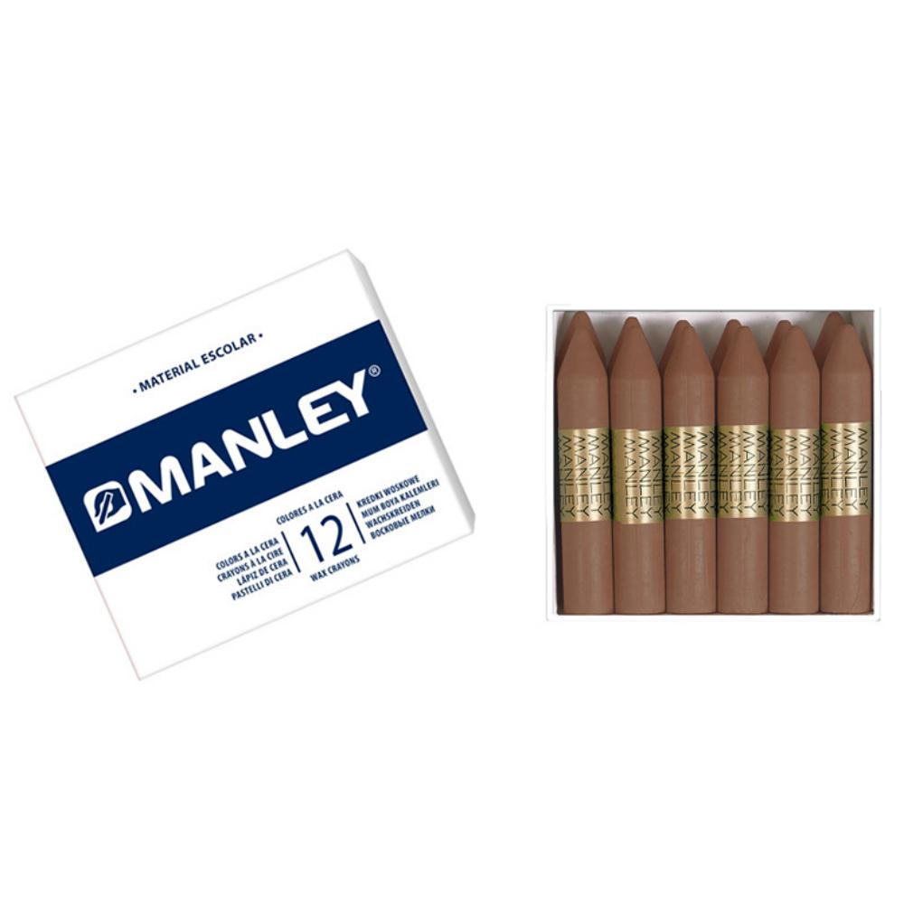 CERAS MANLEY Nº68 TIERRA SOMBRA TOSTADO ESTUCHE 12 UNICOLOR
