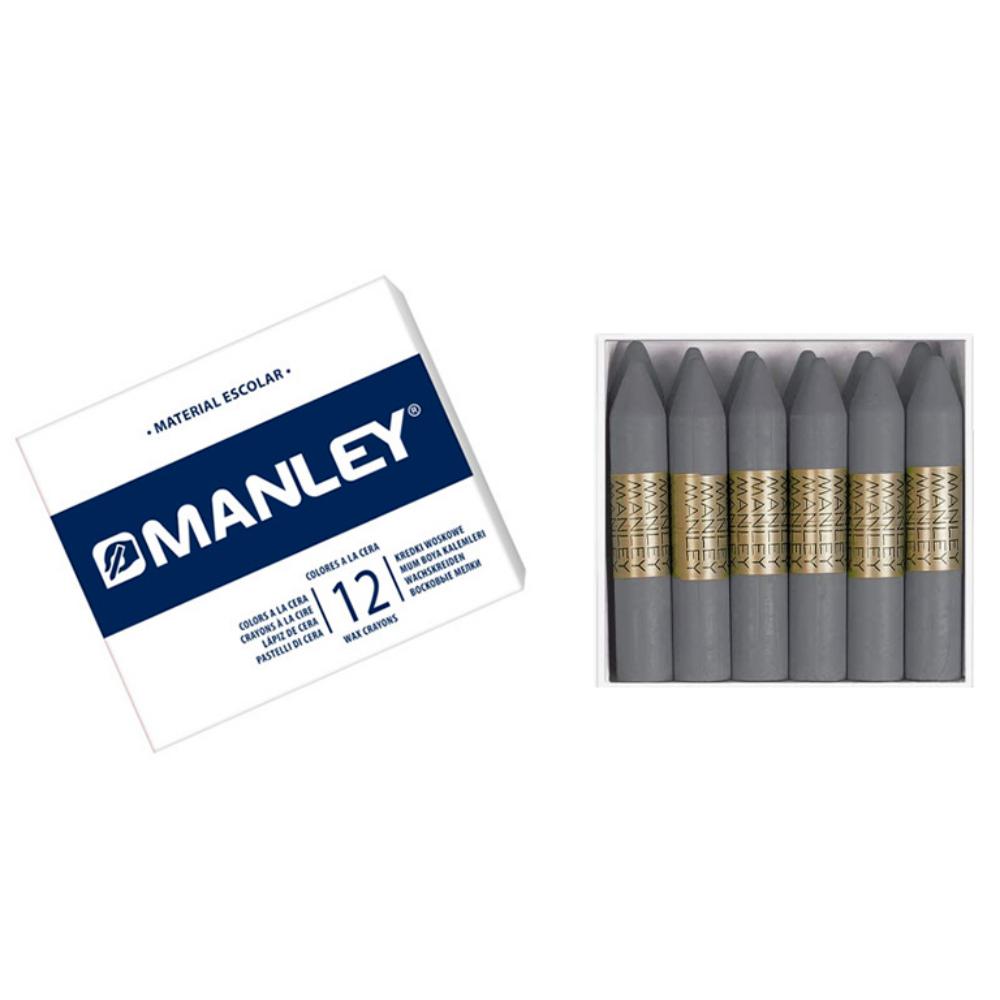 CERAS MANLEY Nº72 GRIS ESTUCHE 12 UNICOLOR