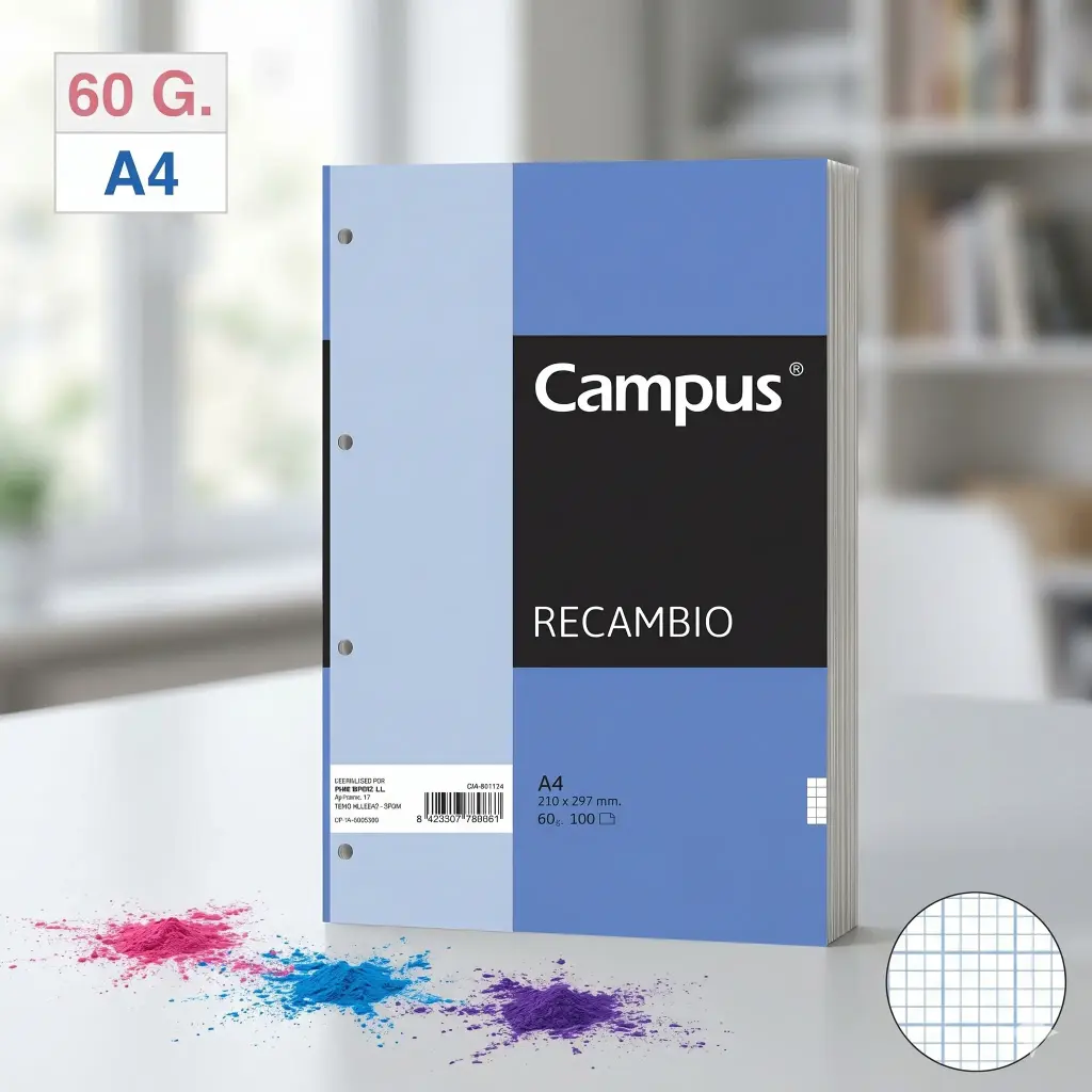 RECAMBIO A4 100 HOJAS 60 GRAMOS MULTITALADRO