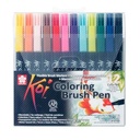 ROTULADOR SAKURA KOI COLOR BRUSH ESTUCHE DE 12 ROTULADORES PUNTA PINCEL