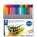 ROTULADOR STAEDTLER DOBLE PUNTA ESTUCHE 36 COLORES