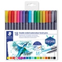 ROTULADOR STAEDTLER ESTUCHE 18  DOBLE PUNTA ACUARELABLE