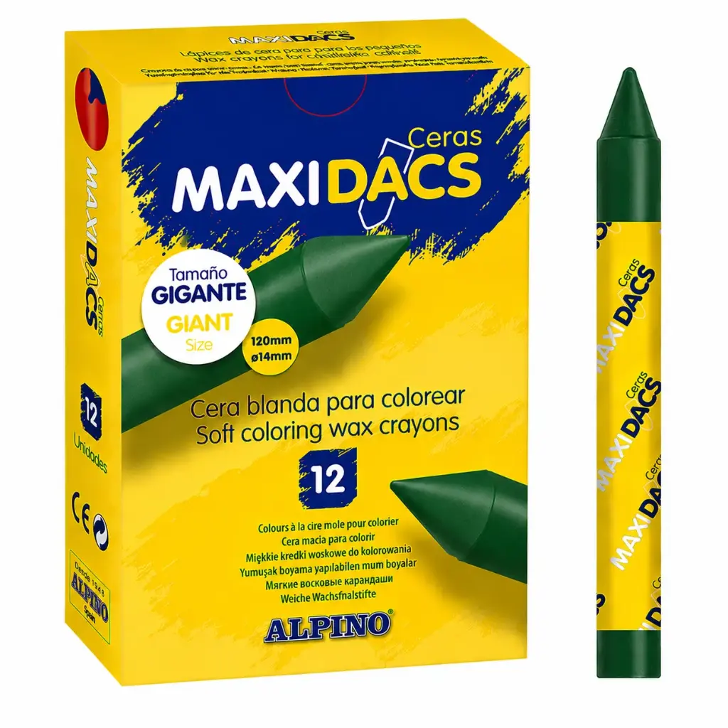 CERAS MAXIDACS VERDE OSCURO 12UDS