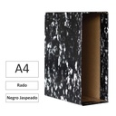CAJA ARCHIVADOR A4 NEGRO JASPEADO TIPO RADO RAYLU