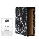 CAJA ARCHIVADOR AZ 4º NATURAL NEGRO JASPEADO RAYLU PAPER