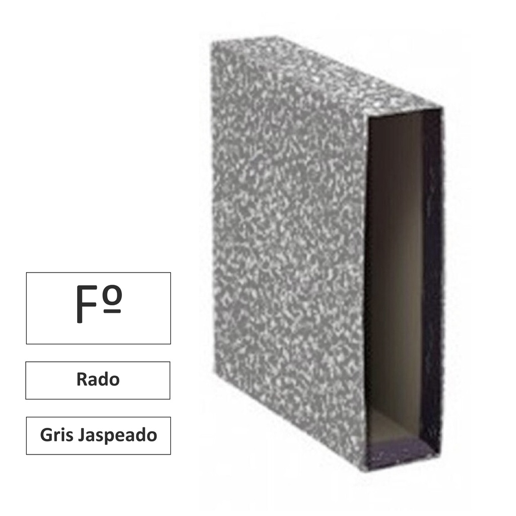 CAJA ARCHIVADOR FOLIO GRIS JASPEADO- TIPO RADO- RAYLU
