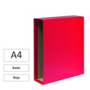 CAJA PARA ARCHIVADOR A4 ROJO TIPO RADO RAYLU