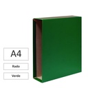 CAJA PARA ARCHIVADOR A4 VERDE TIPO RADO RAYLU
