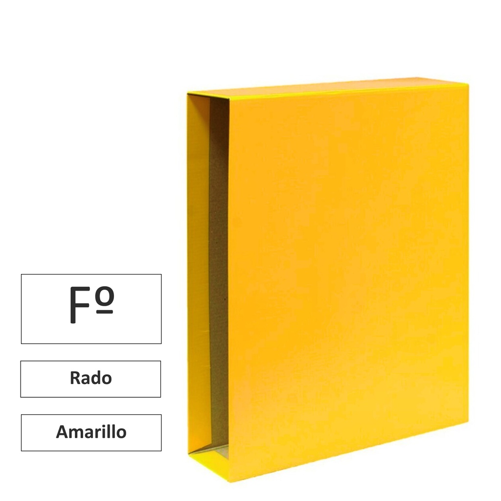 CAJA PARA ARCHIVADOR FOLIO AMARILLO · TIPO RADO · RAYLU