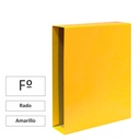 CAJA PARA ARCHIVADOR FOLIO AMARILLO TIPO RADO RAYLU