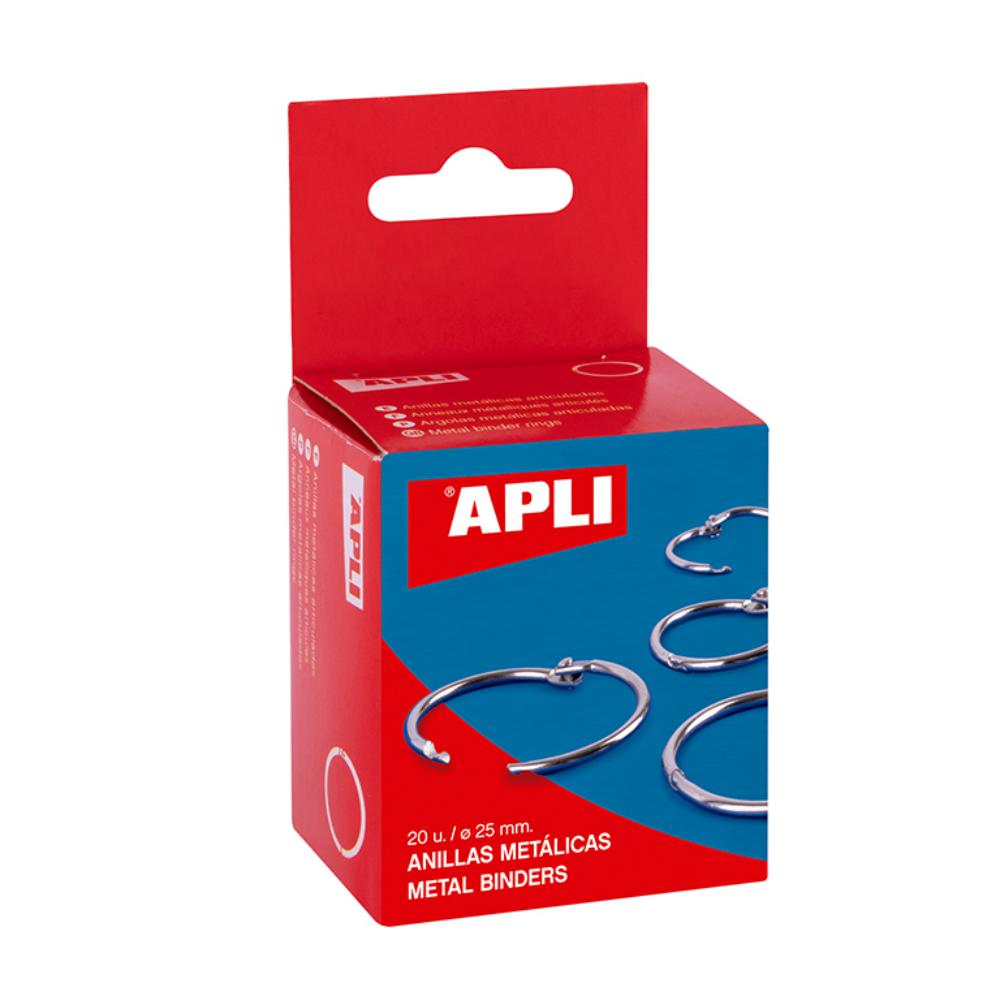 ANILLA METÁLICA APLI 25MM CAJA 20 UNIDADES