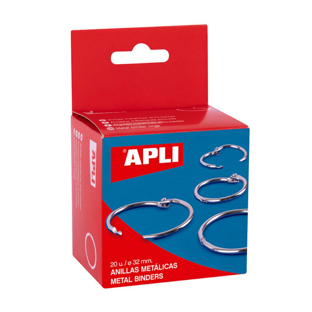 ANILLA METÁLICA APLI 32MM CAJA 20 UNIDADES