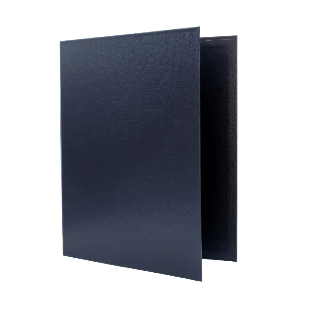 CARPETA RAYLU PAPER FOLIO 2 ANILLAS 40MM NEGRO CARTÓN FORRADO PP 