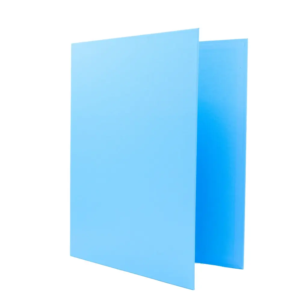 CARPETA RAYLU PAPER FOLIO 4 ANILLAS 25MM AZUL PASTEL CARTÓN FORRADO PP 
