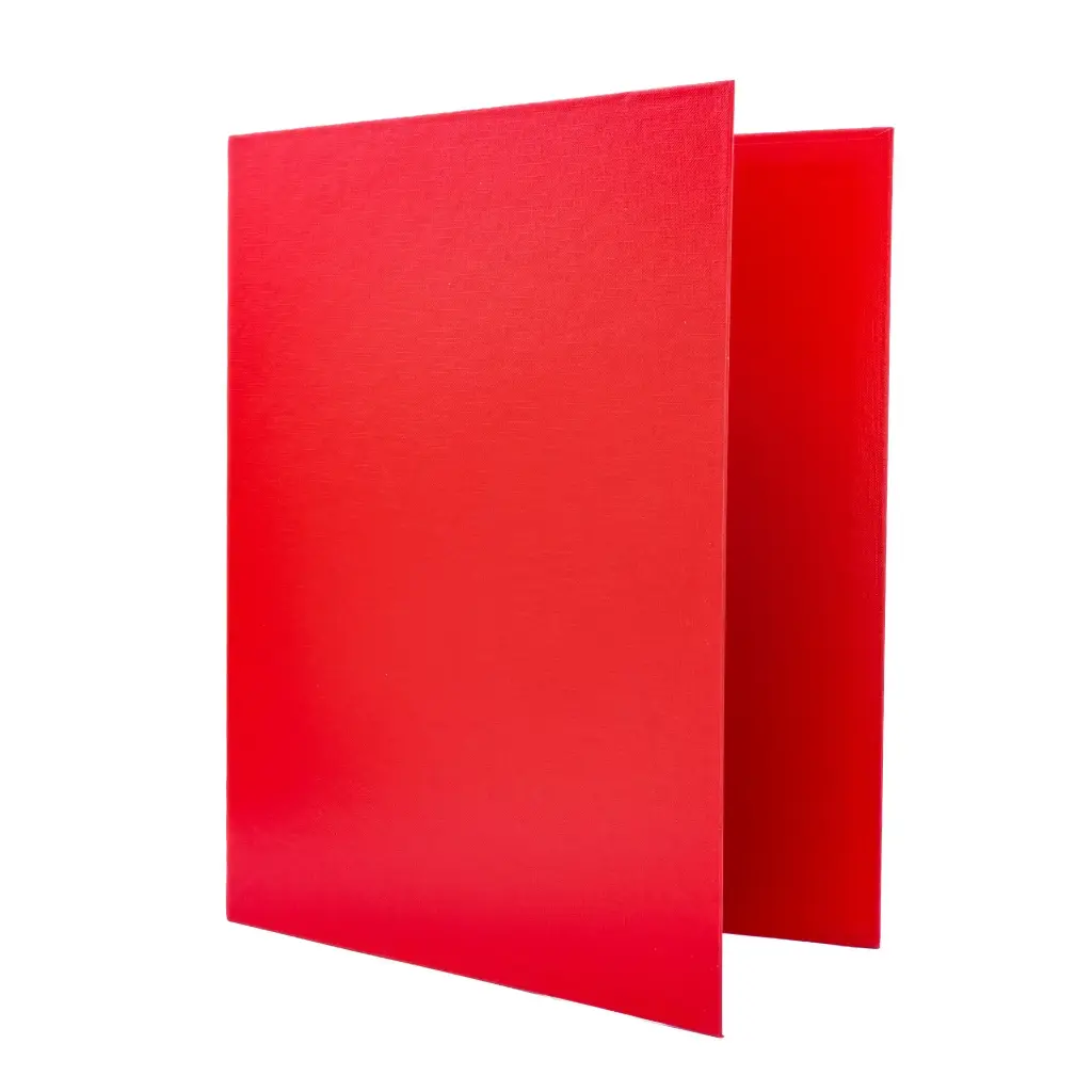 CARPETA RAYLU PAPER FOLIO 4 ANILLAS 25MM ROJO CARTÓN FORRADO PP 