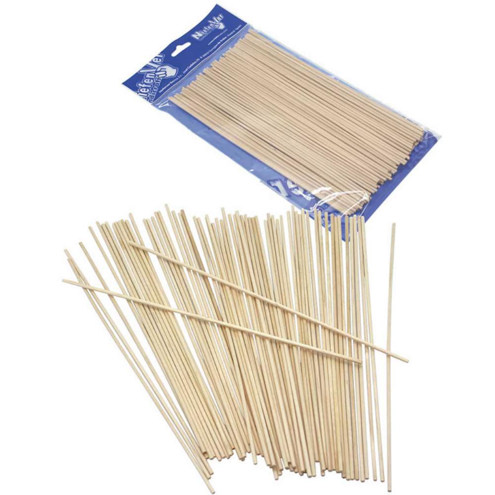 PALILLOS REDONDOS DE MADERA 20CM 100 UDS