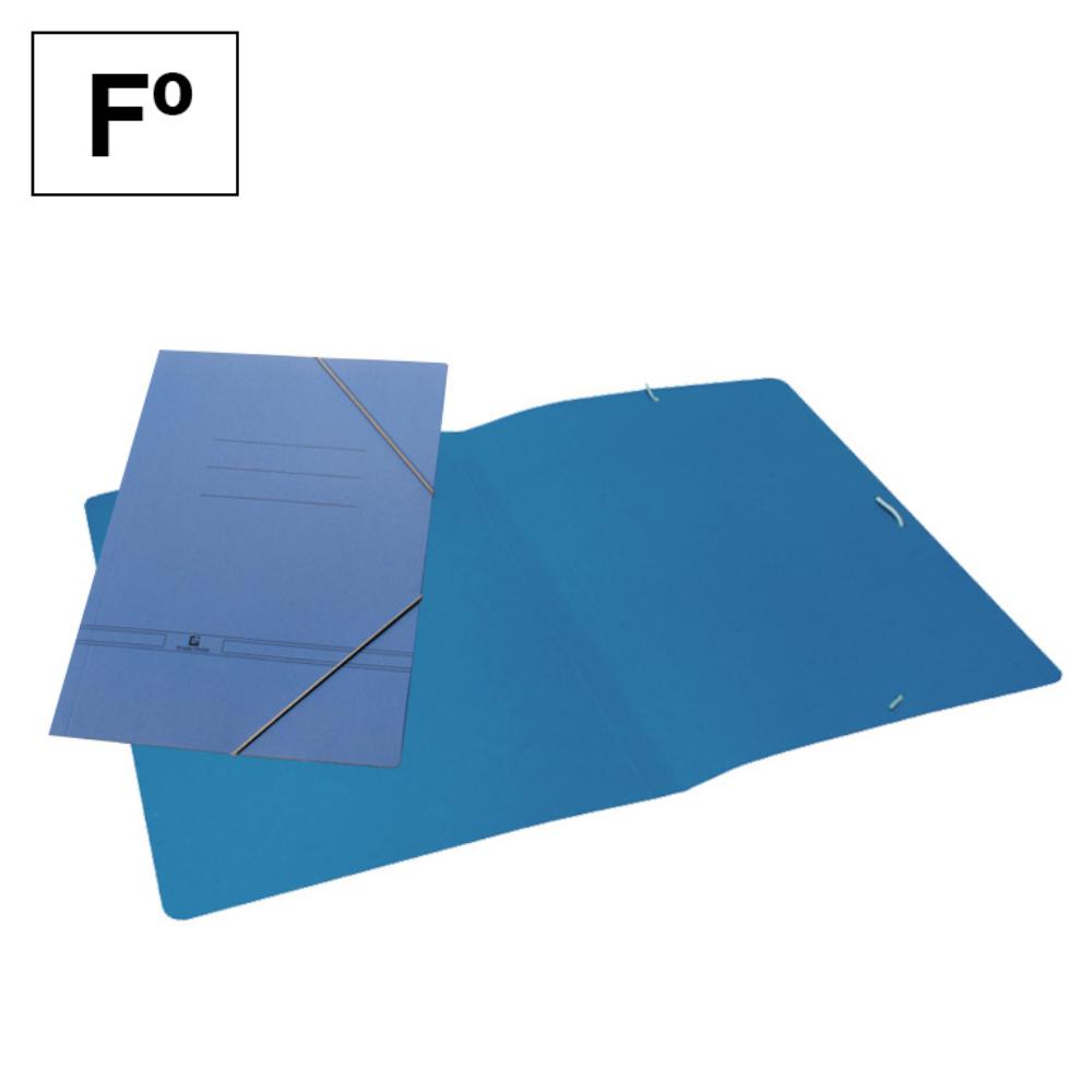 CARPETA KARMAN FORMATO FOLIO CON GOMAS AZUL 