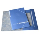 CARPETA KARMAN FORMATO FOLIO CON GOMAS Y 3 SOLAPAS AZUL MATE