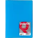 CARPETA POLIPLAS CON FUNDAS DIN A4 10 FUNDAS PP SOLDADAS AL LOMO AZUL