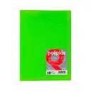 CARPETA POLIPLAS CON FUNDAS DIN A4 10 FUNDAS PP SOLDADAS AL LOMO VERDE