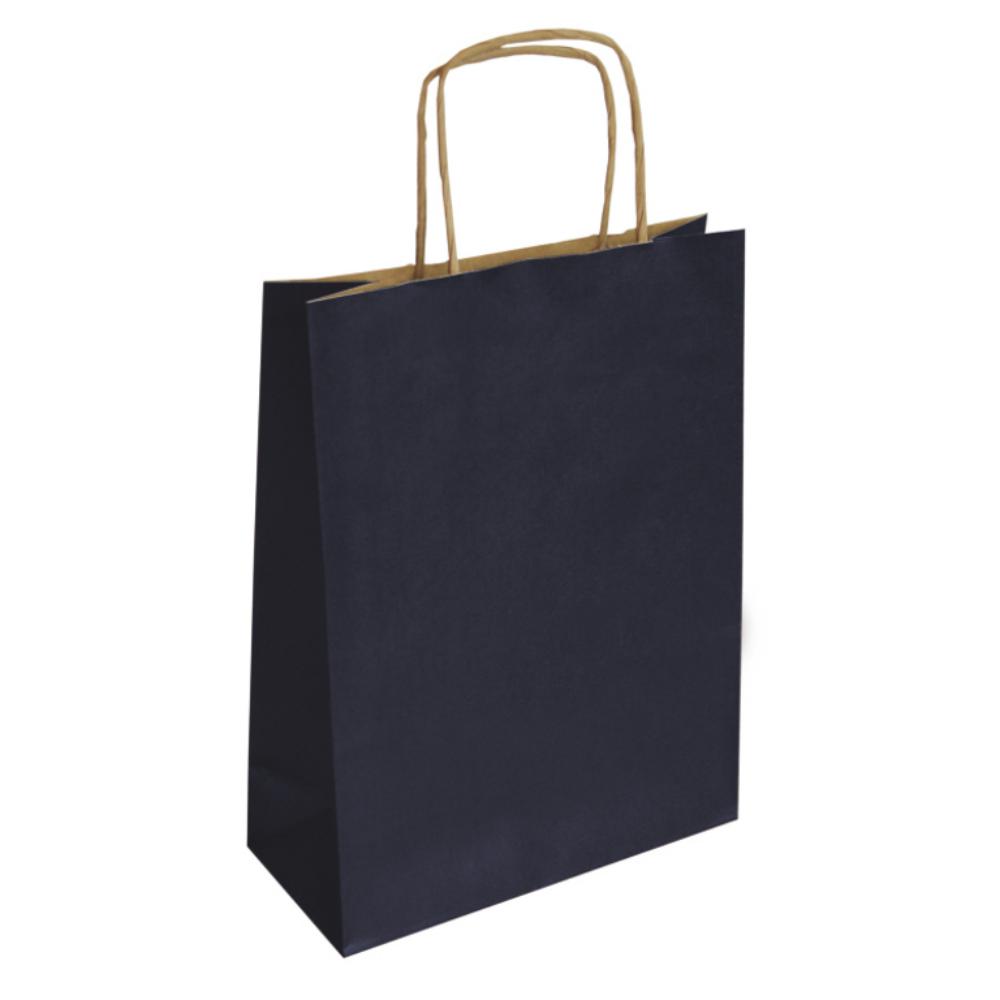 BOLSA DE PAPEL KRAFT AZUL MARINO 27 × 12 × 37 CM 