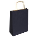 BOLSA DE PAPEL KRAFT AZUL MARINO 27 × 12 × 37 CM 