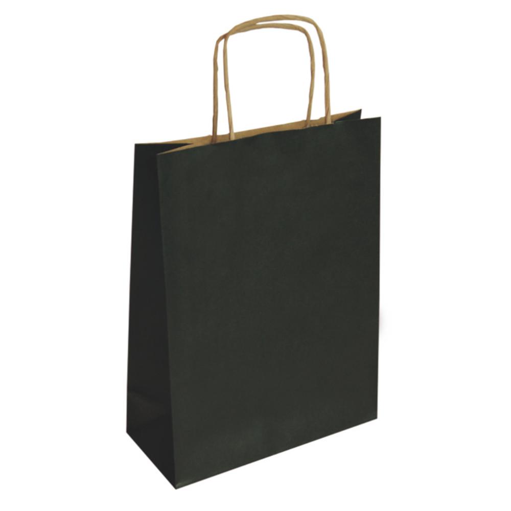 BOLSA DE PAPEL KRAFT NEGRO 32 × 14 × 40 CM