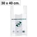 BOLSAS CAMISETA BLANCAS 30×40CM PACK 100 UDS